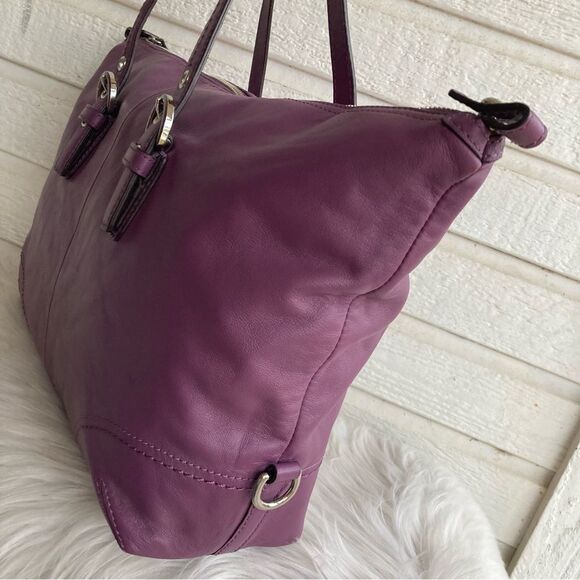 COACH Purple Ashley Carryall Tote Shoulder Bag Madison Gallery Laptop Work 17220 - Picture 2 of 11